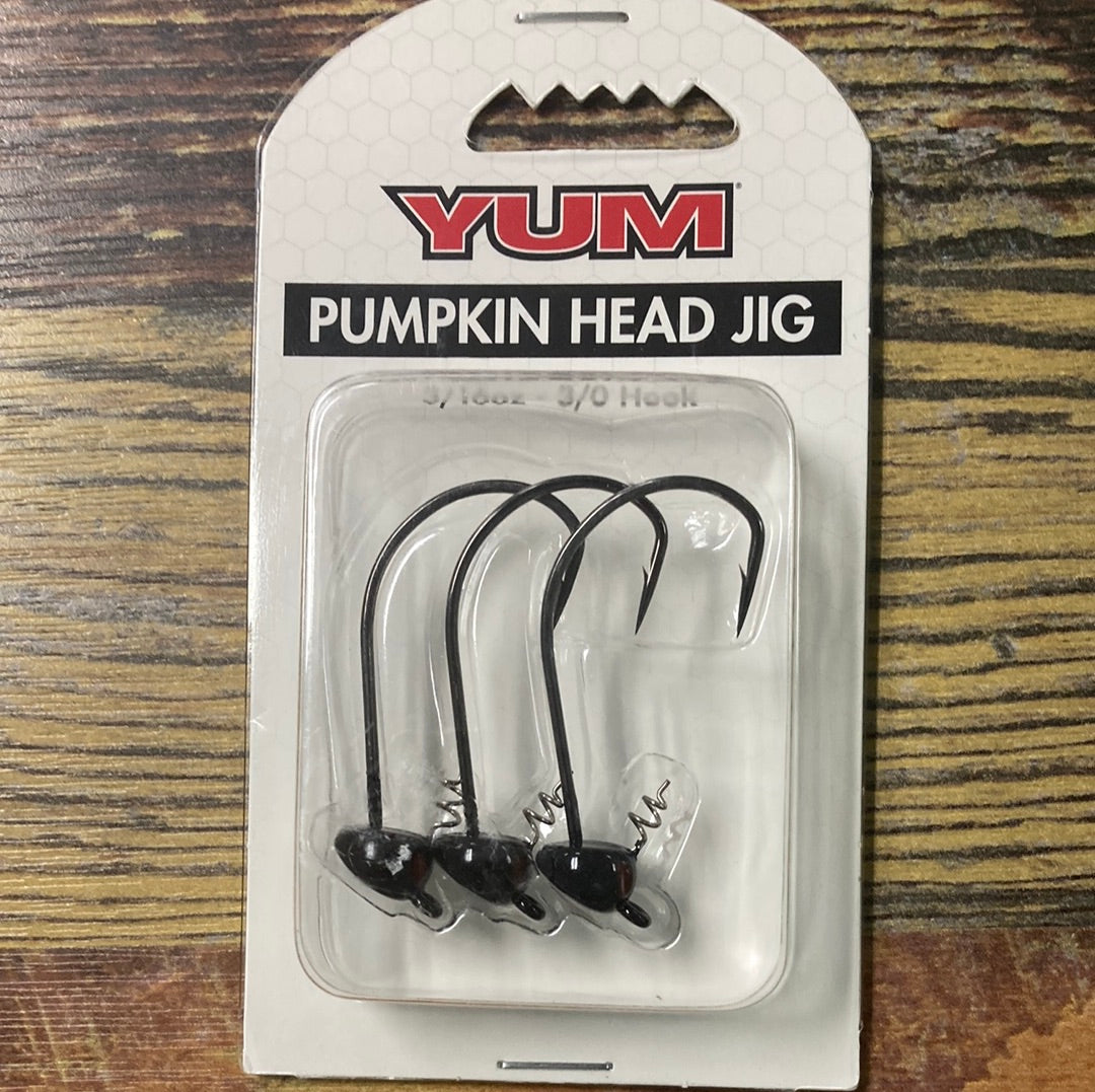 Yum Pumpkin Head Jig 3/16 oz. 3/0 Black