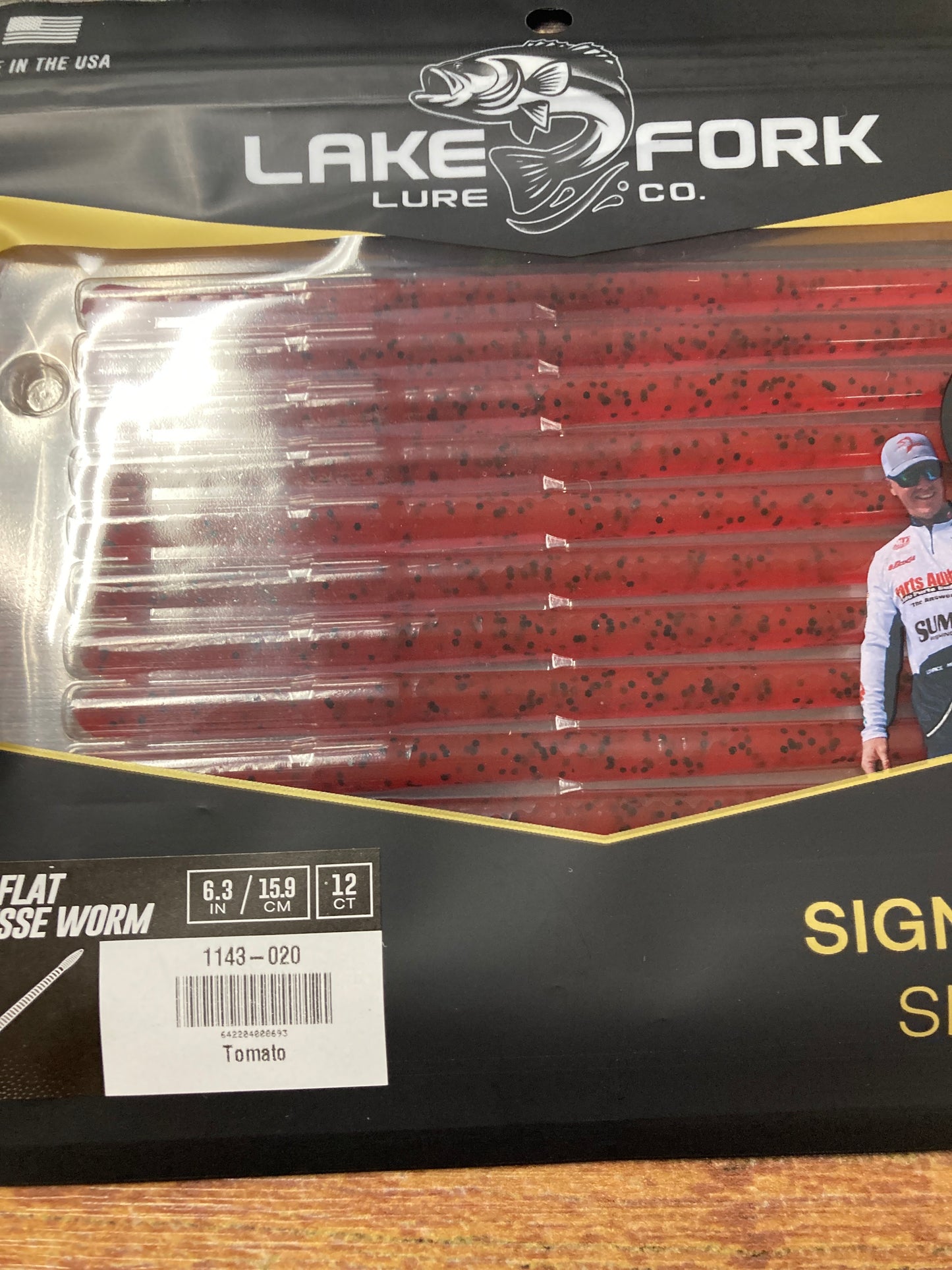 Lake Fork Lures Pro Flat Finesse Worm Tomato