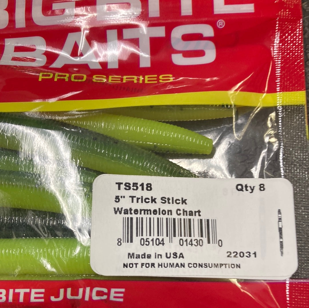 Big Bite Trick Stick 5” Watermelon Chartreuse