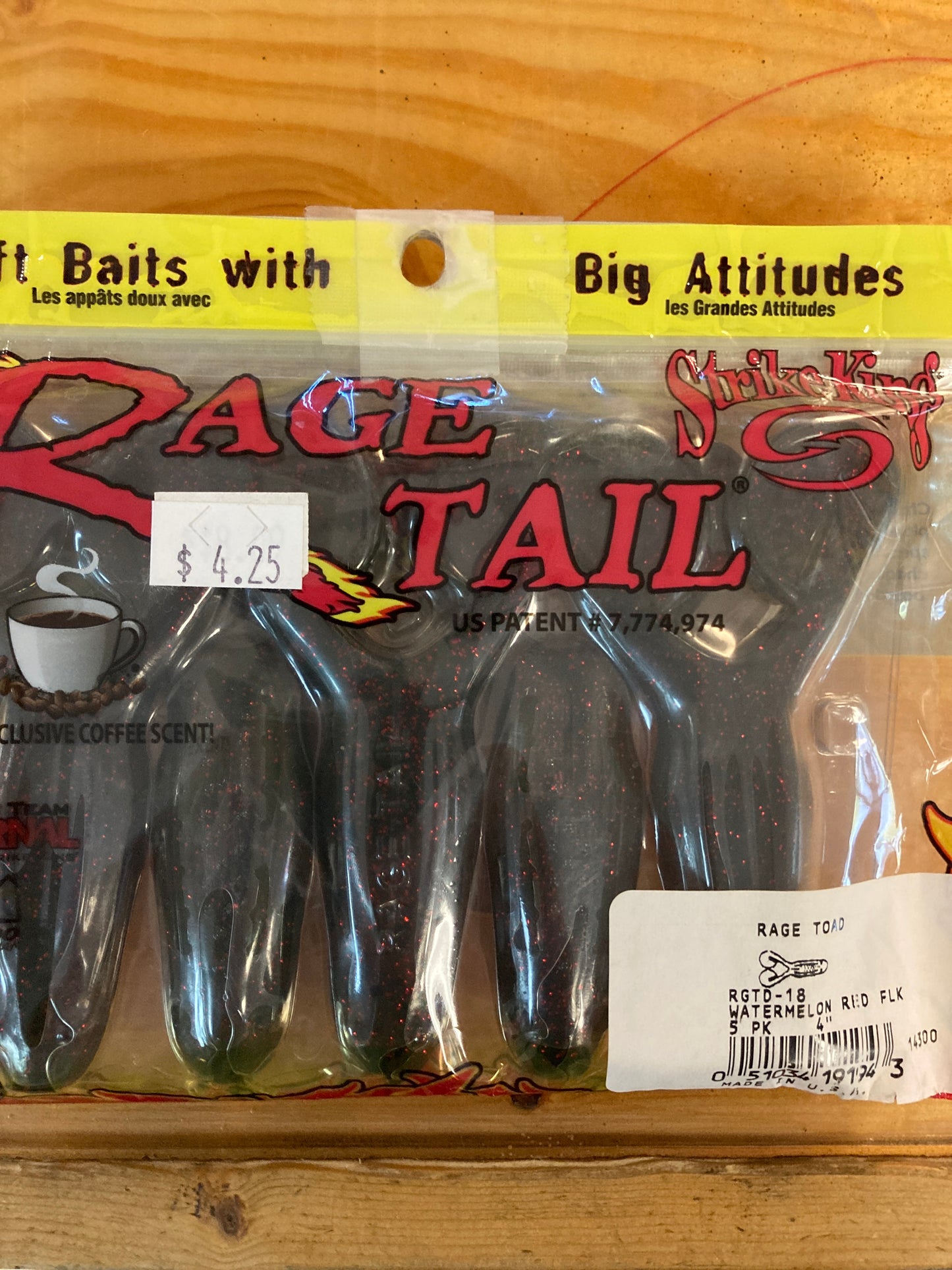 Strike King Rage Tail Rage Toad - Watermelon Red Flake