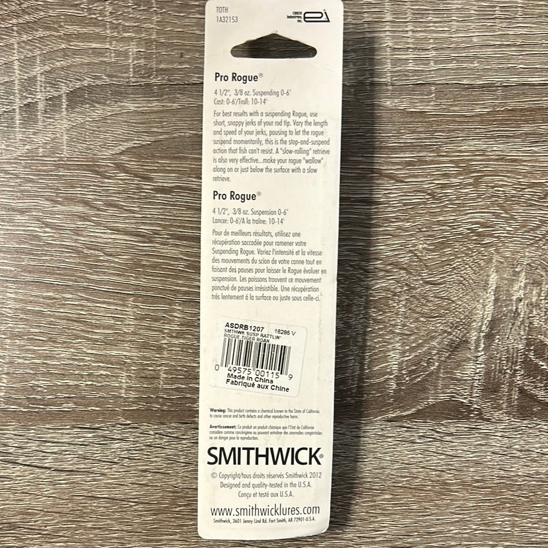 Smithwick Pro Rogue 4 1/2" 3/8 oz. Rouge Tiger Roan