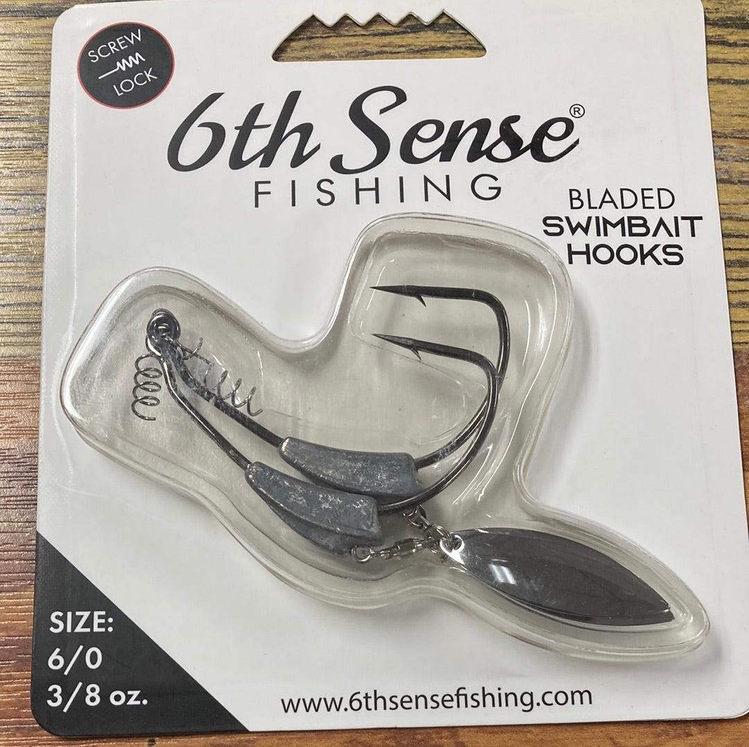 6th Sense Bladed Swimbait Hooks 3/8 oz. 6/0