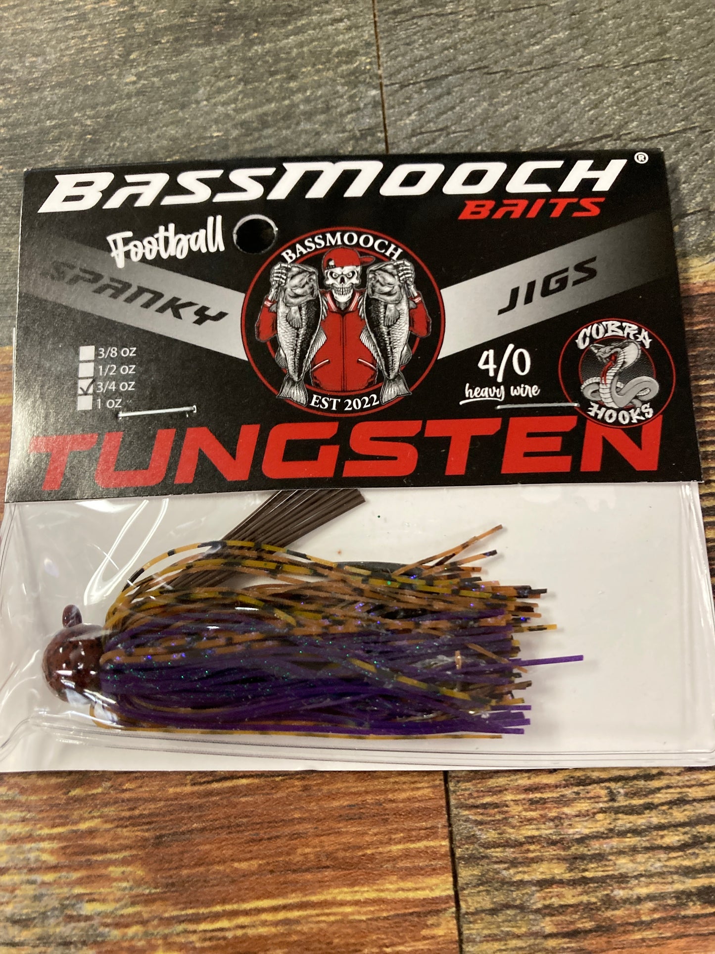 Bassmooch Football Jig 3/4 oz PB&J