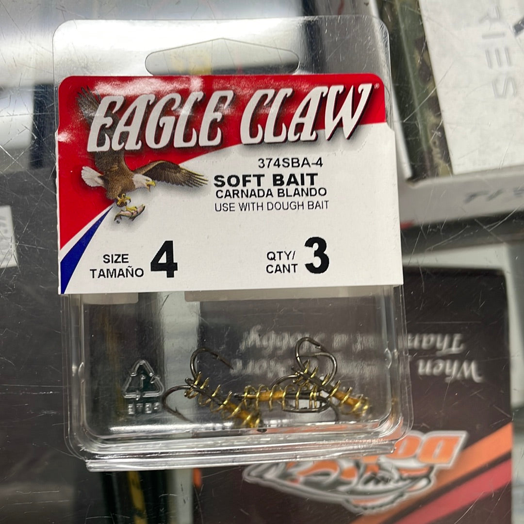 Eagle Claw Soft Bait Hooks Size 4