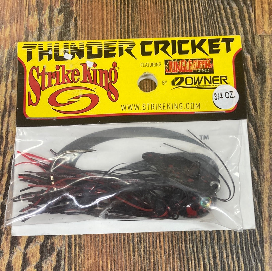 black widow fishing lures Strike King Thunder Cricket Vibrating Jig 3/4oz Black Widow