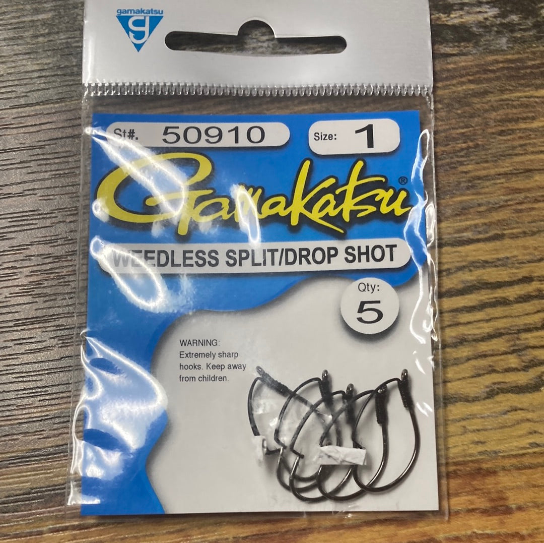 Gamakatsu Weedless Split/Drop Shot Hook # 1
