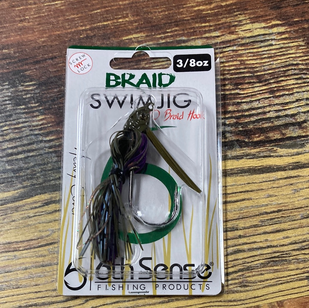 6th Sense Braid Swim Jig 3/8 oz. Candy Gill