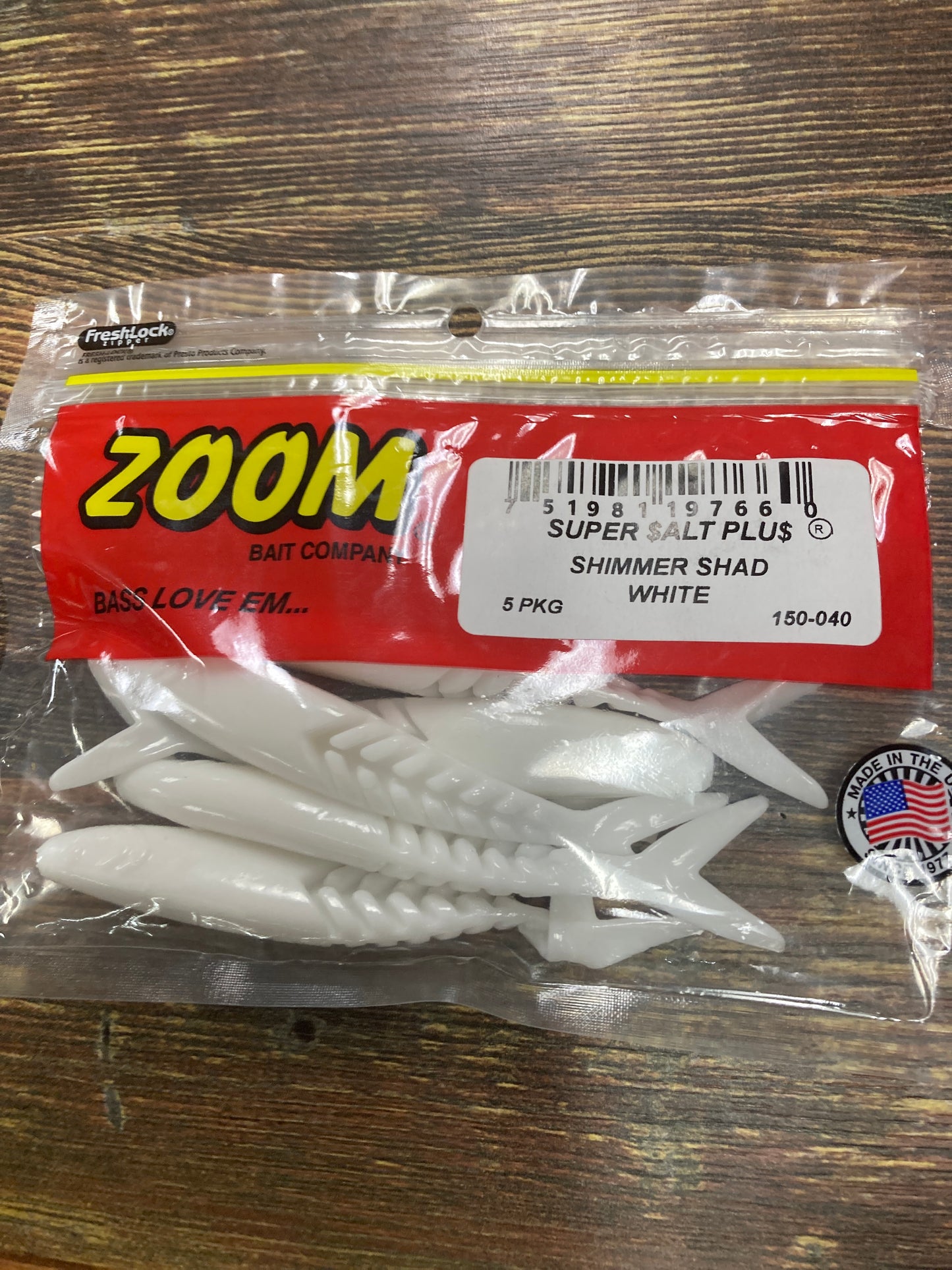 Zoom Shimmer Shad - White