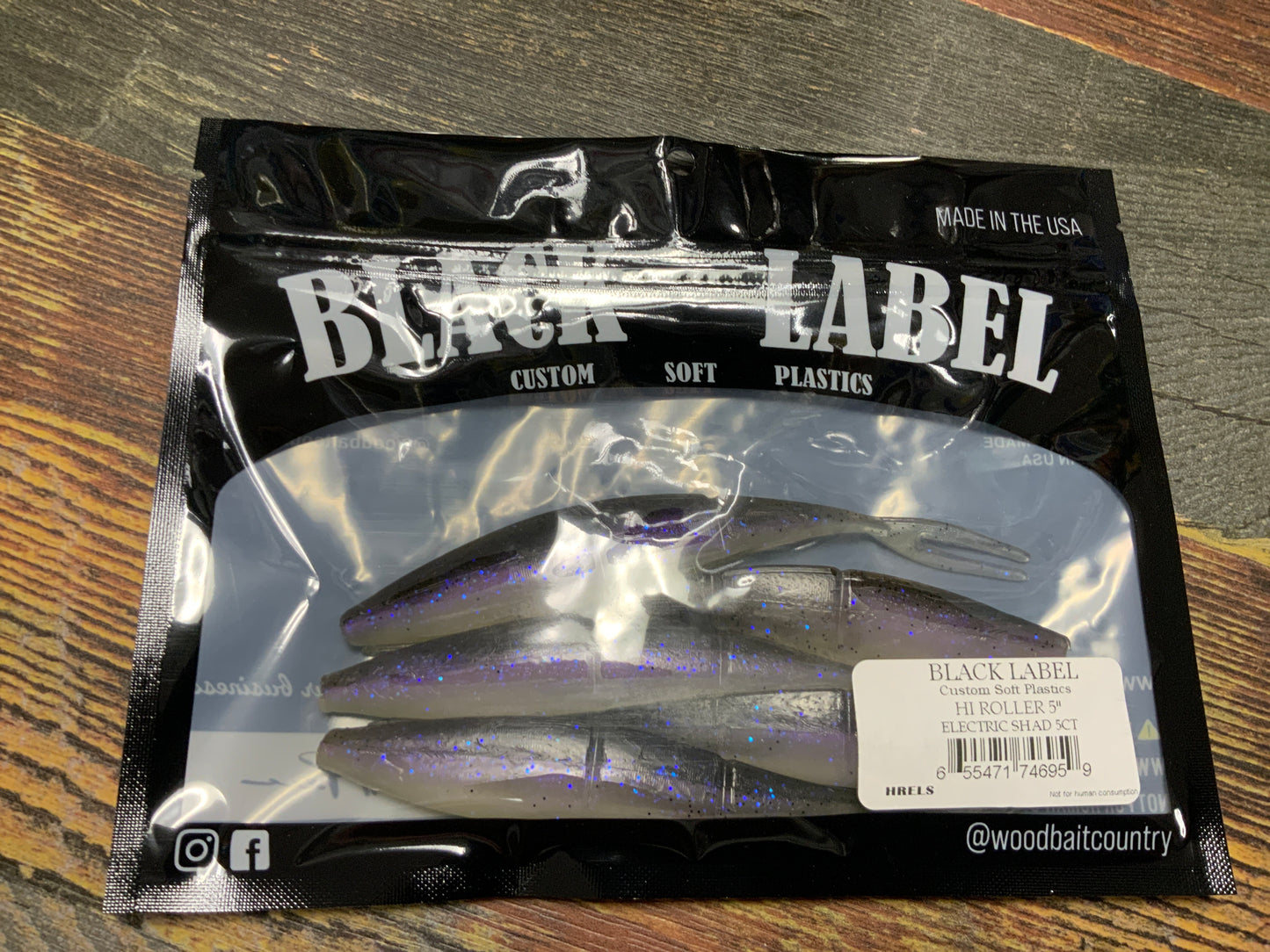 Black Label Hi Roller 5" Electric Shad