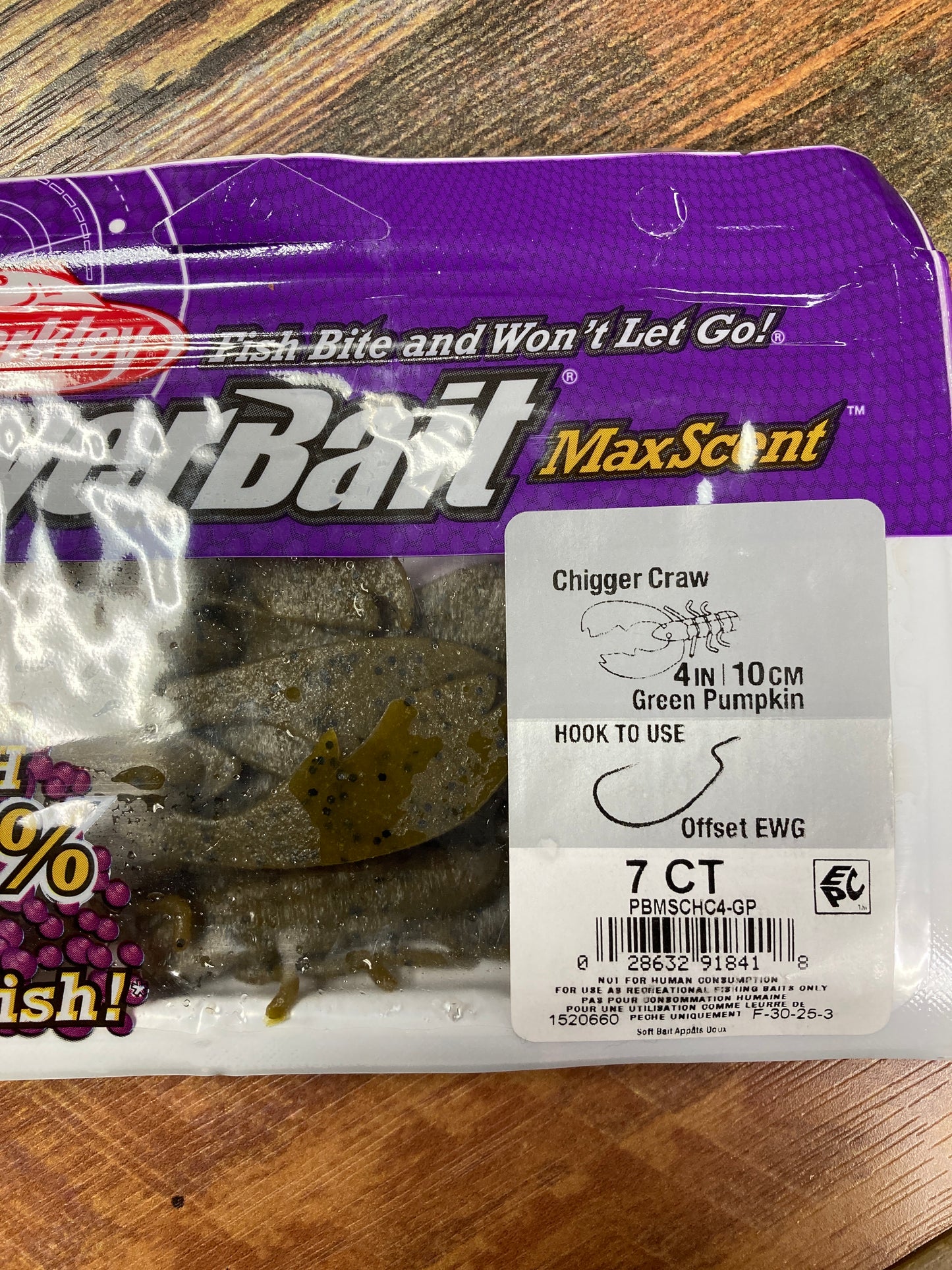 Berkley PB MS Chigger Craw 4" Green Pumpkin