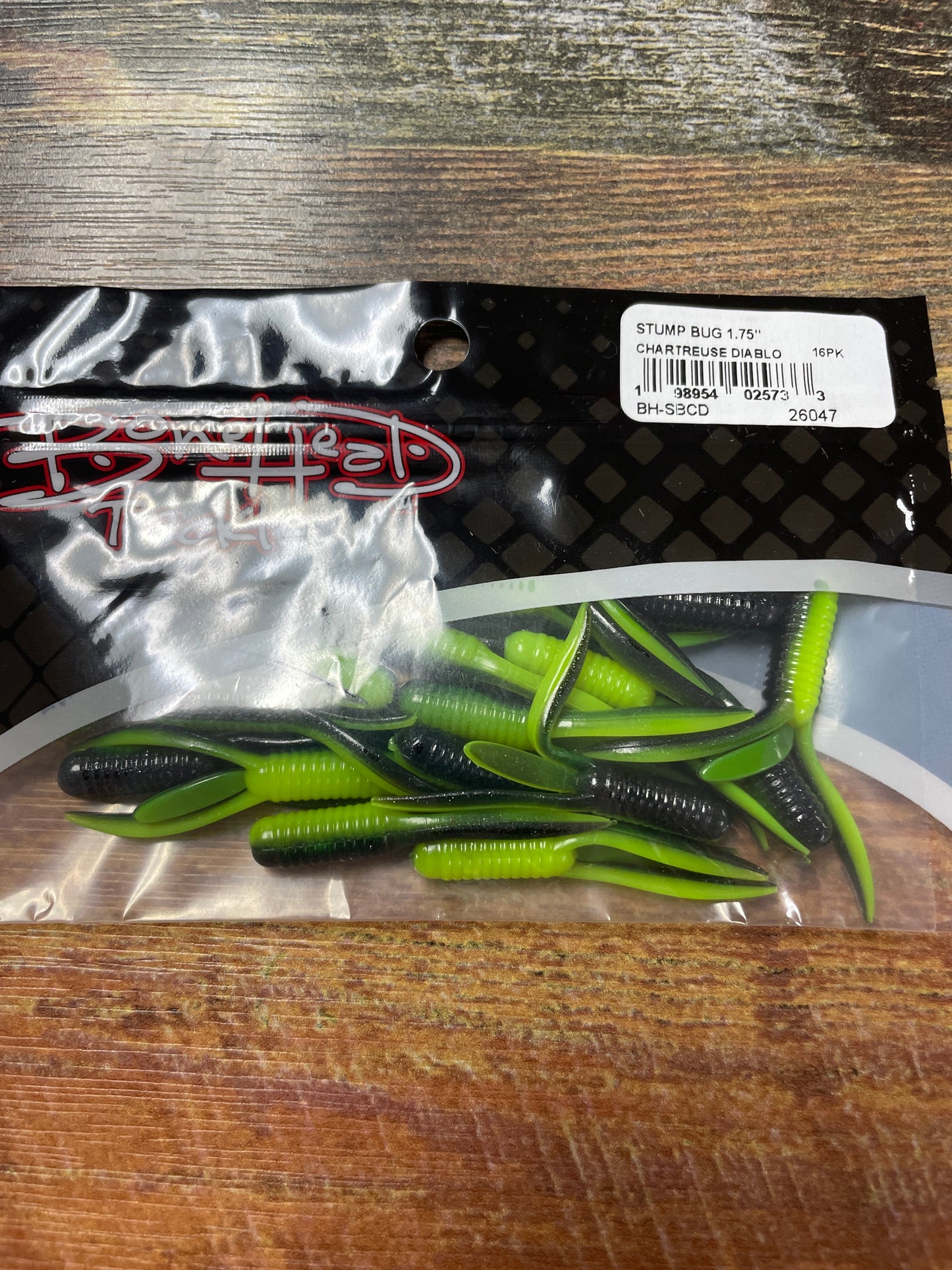 Bone Head Tackle Stump Bug 1.75” Chartreuse Diablo