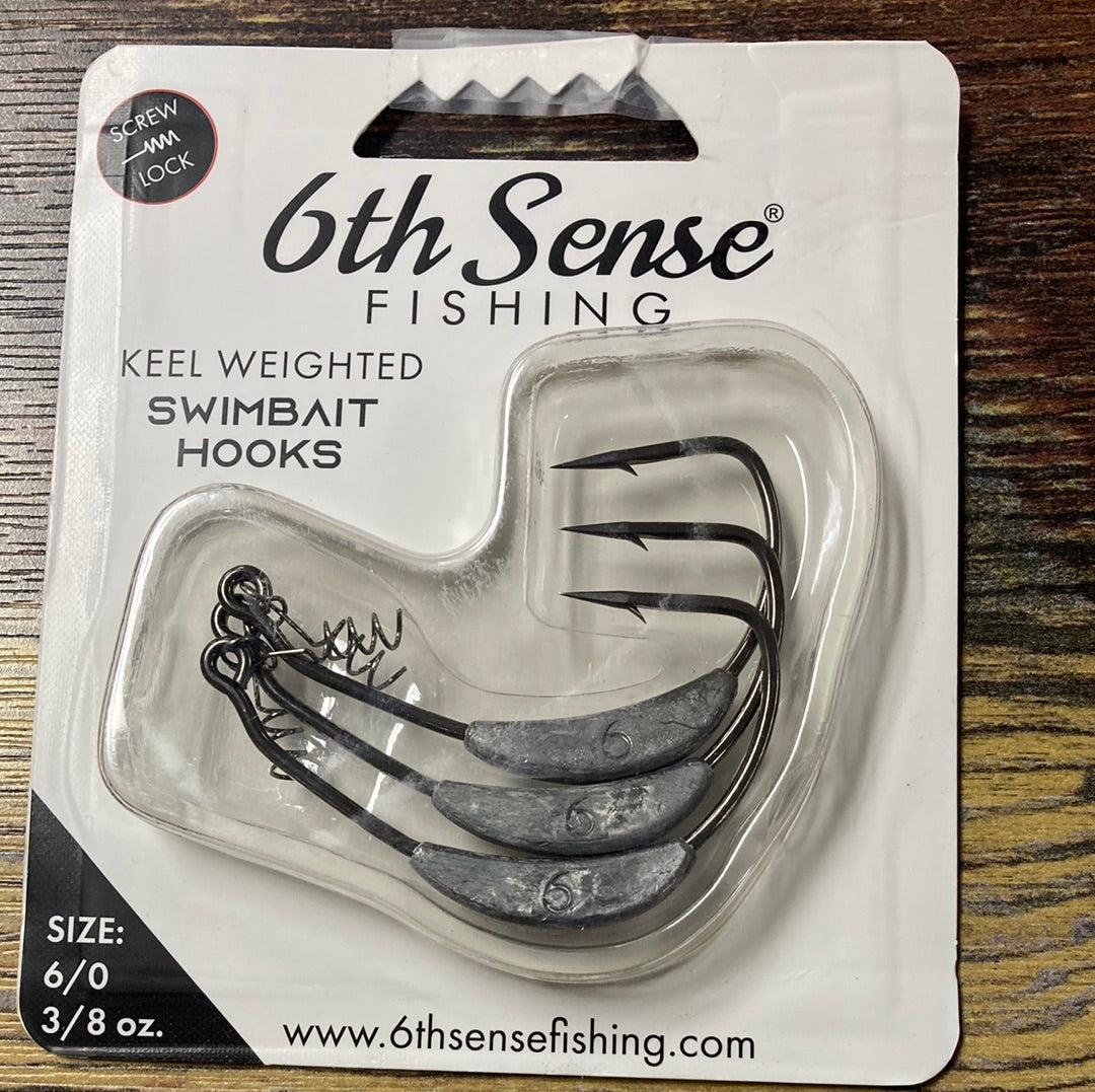 6th Sense Keel Swimbait Hooks 3/8 oz. 6/0