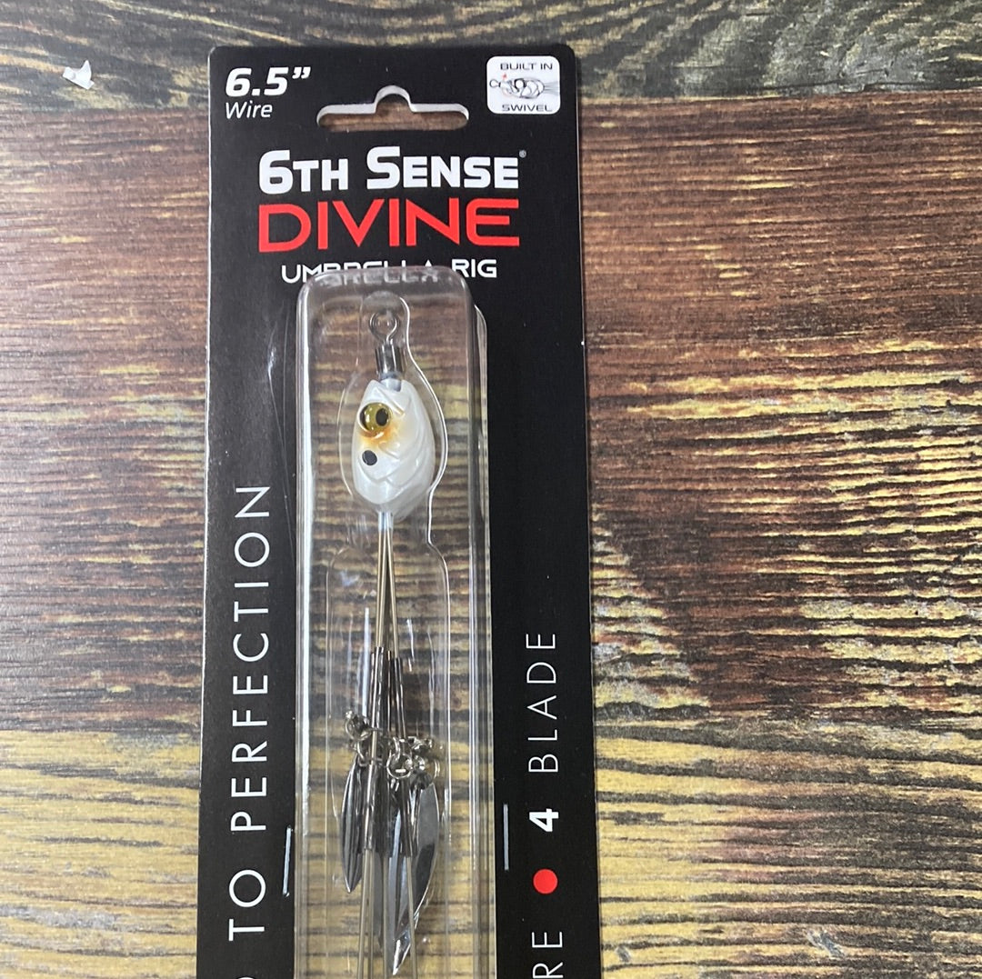 6th Sense Divine Umbrella Rig - 5 wire - 4 Blade 6.5" Spanish Pearl