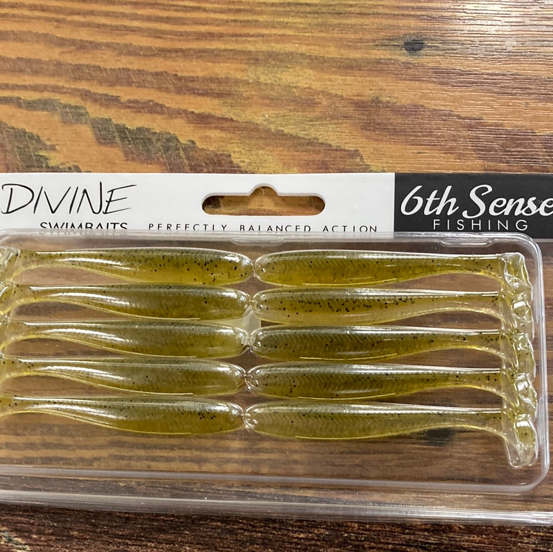 6th Sense Divine Swimbaits 2.7" Ghost Green Pumpkin Minnow