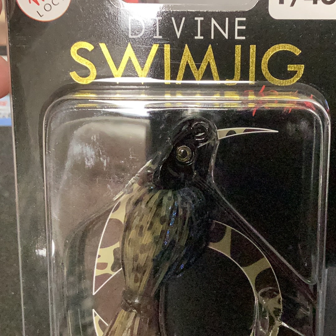 6th Sense Divine Swim Jig 1/4 oz. 5/0 Dark Water Gill