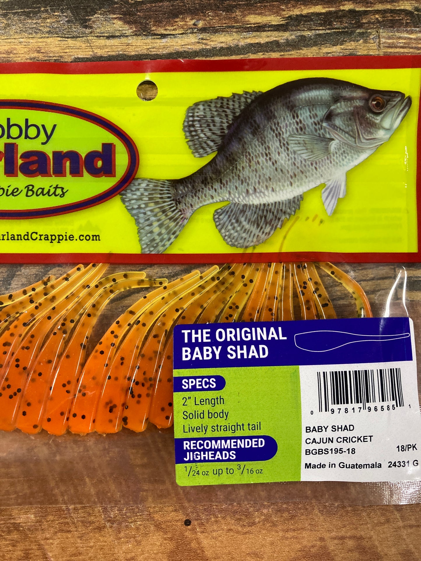 Bobby Garland Baby Shad 2" Cajun Cricket