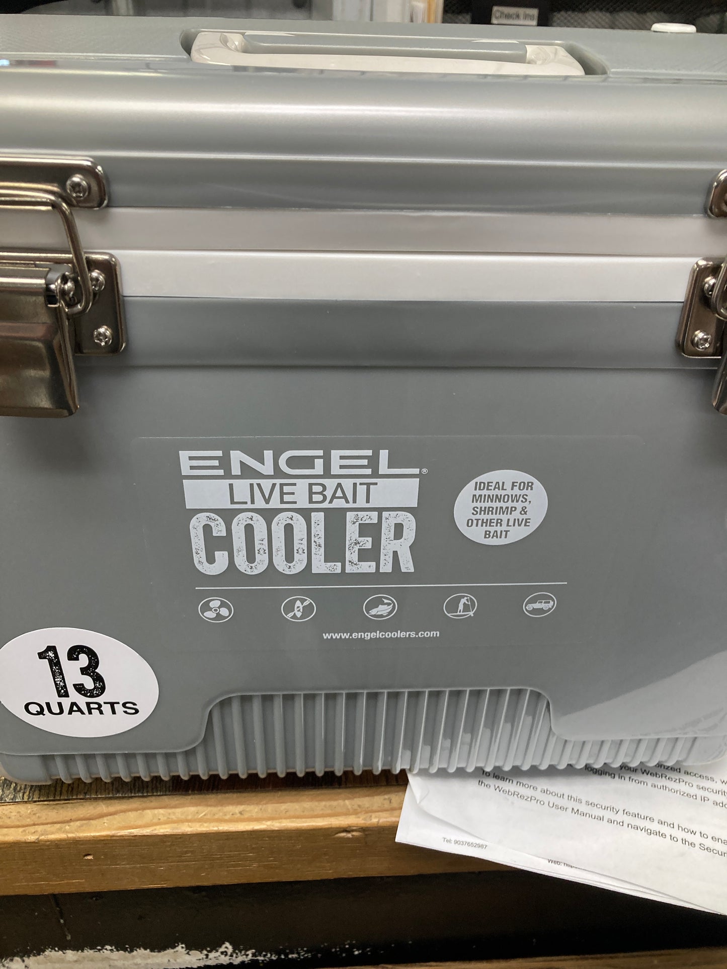 Engle Bait Cooler Pro 13 qt. Gray