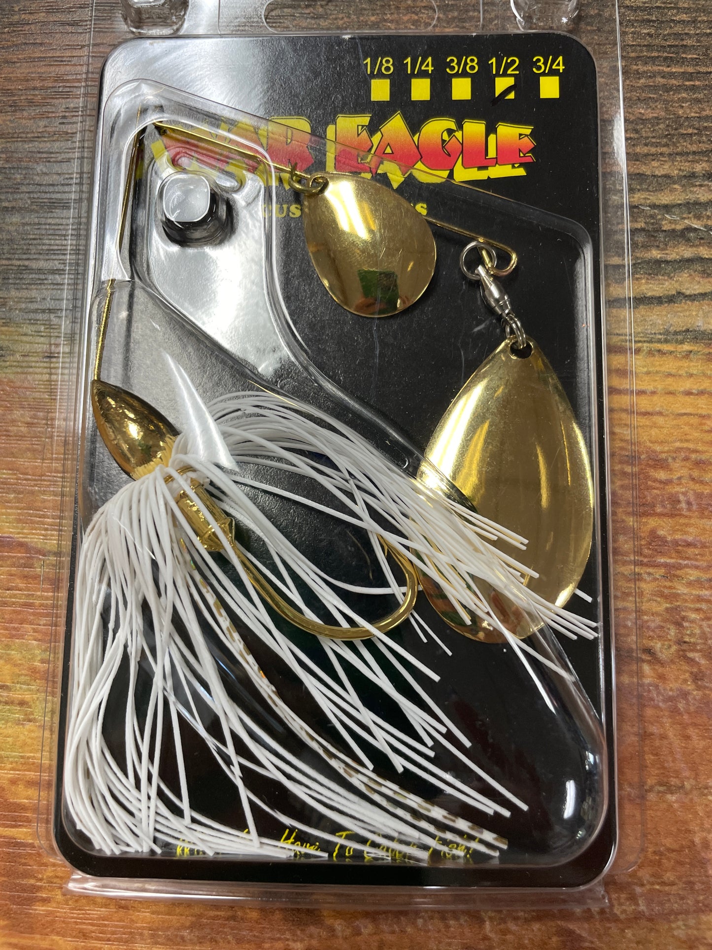 War Eagle Spinnerbait 1/2oz #2 Indian Gold White Gold
