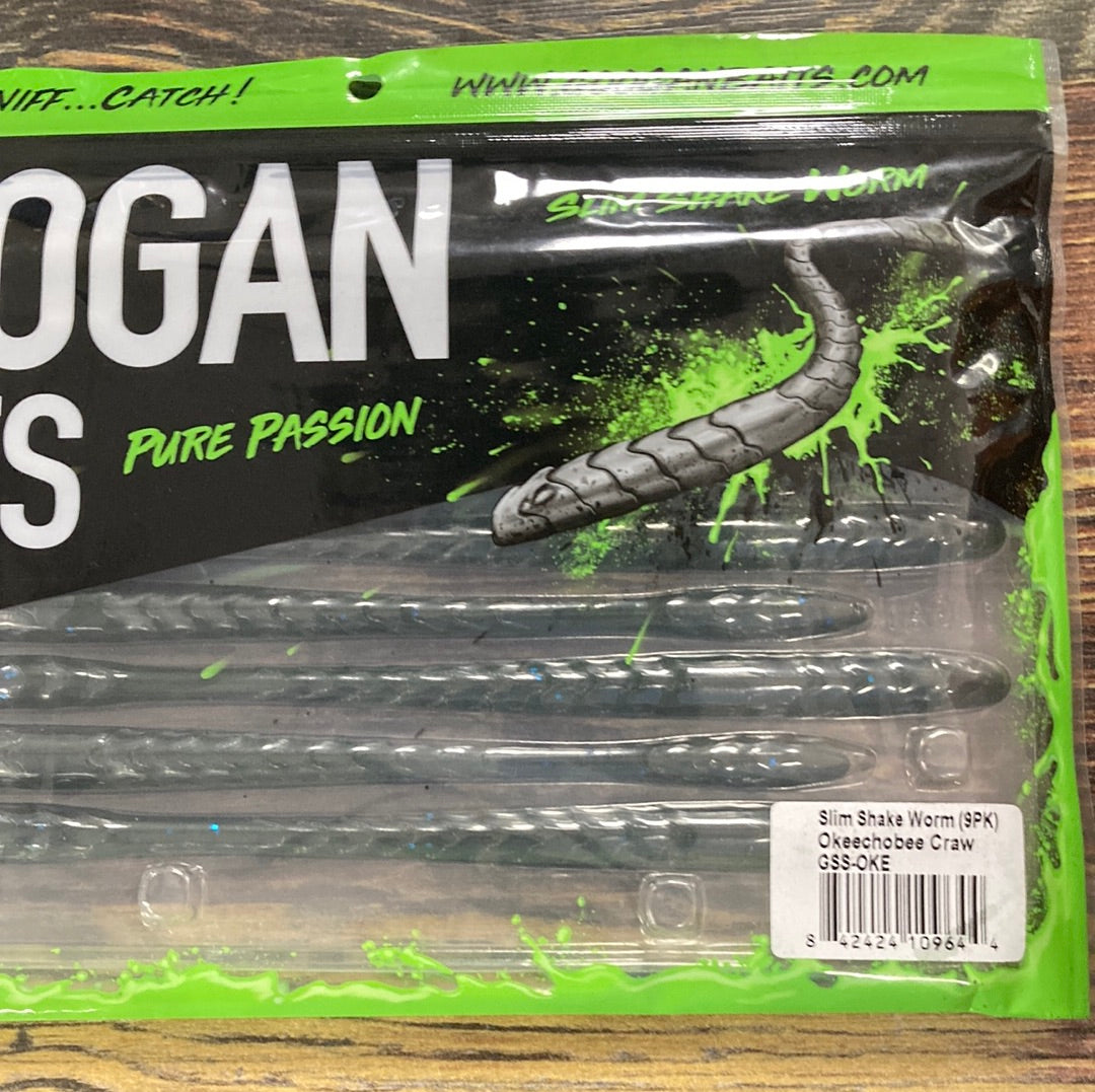 Googan Slim Shake Worm Okeechobee Craw