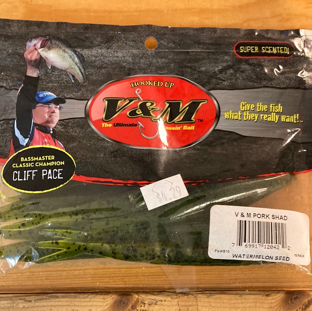 V&M Pork Shad 2.0 Watermelon Seed