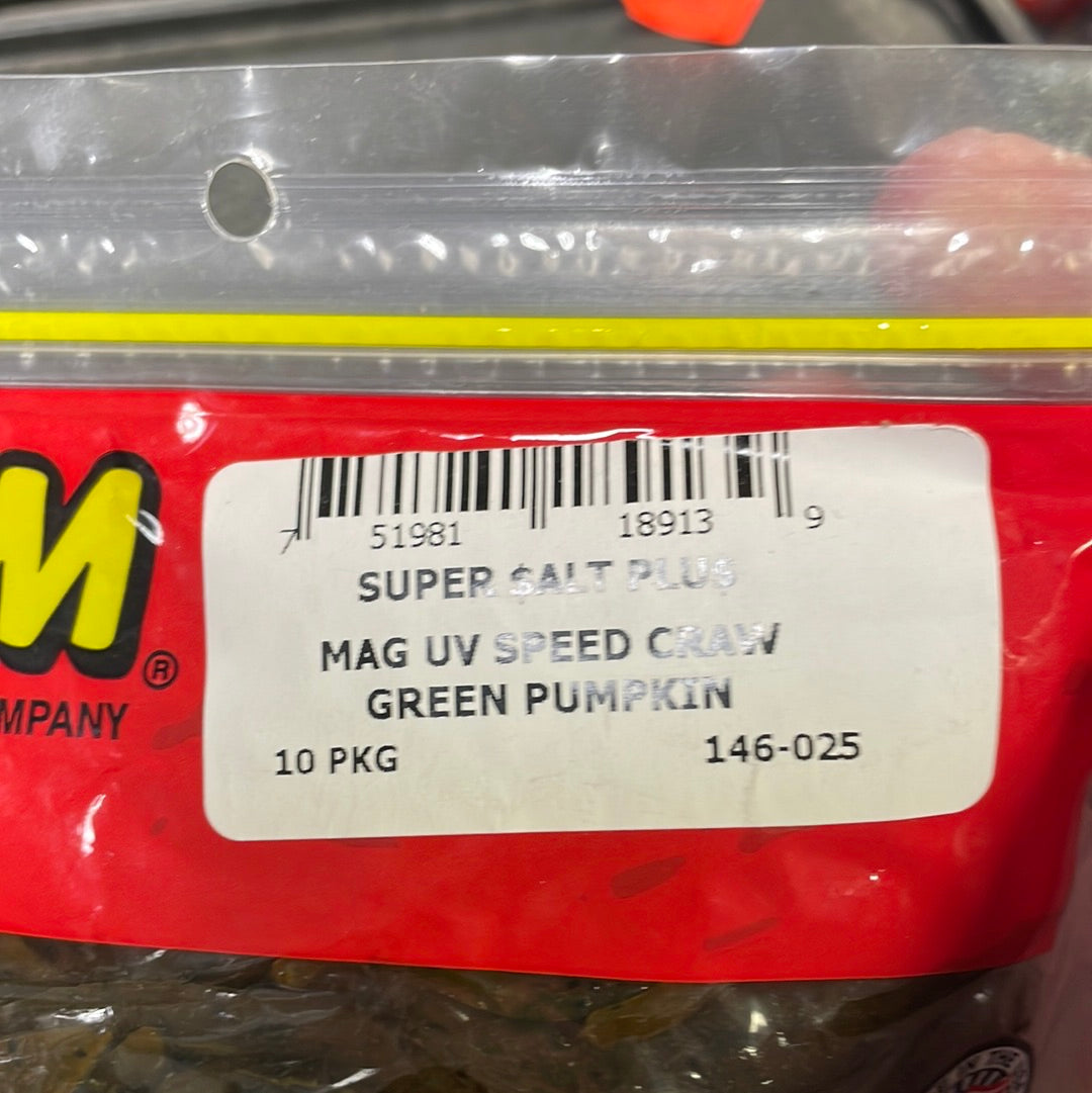 Zoom U-V Mag Speed Craw - Green Pumpkin