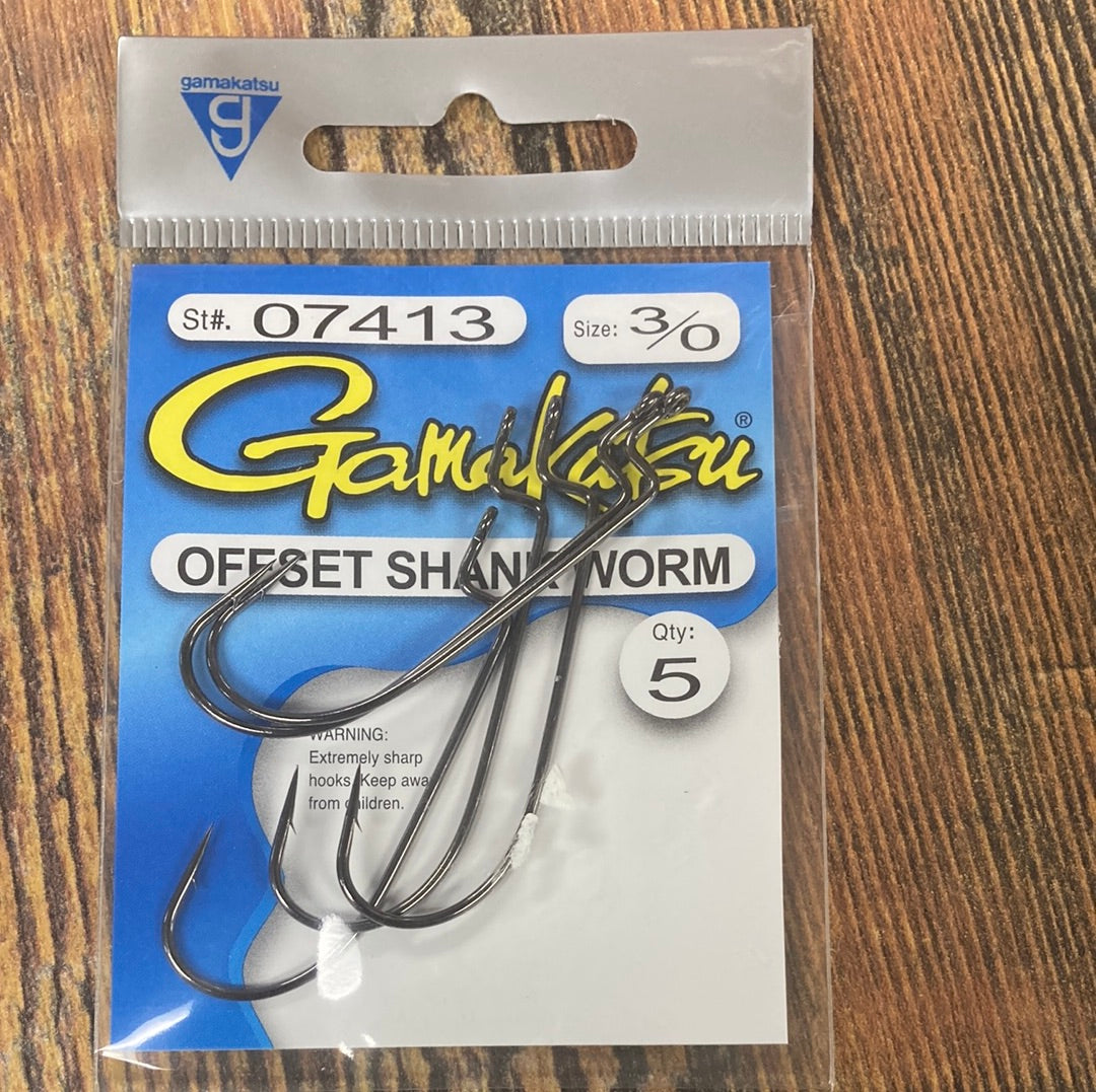 Gamakatsu Offest Shank Worm 3/0