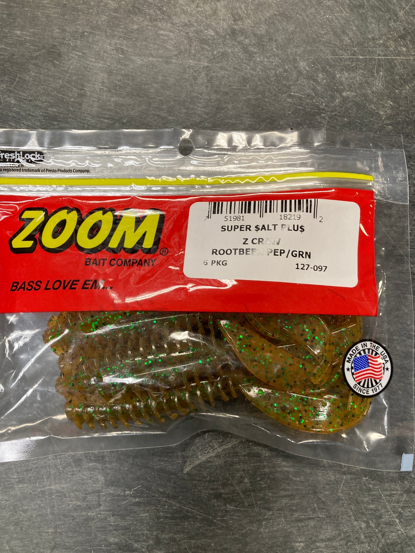 Zoom Z Craw - Rootbeer Pep/Grn