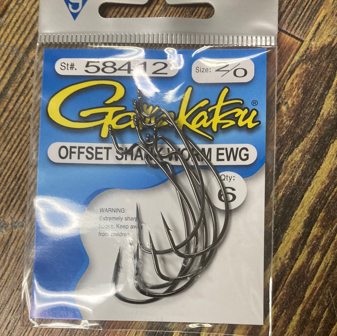 Gamakatsu Offset Shake Worm EWG 2/0