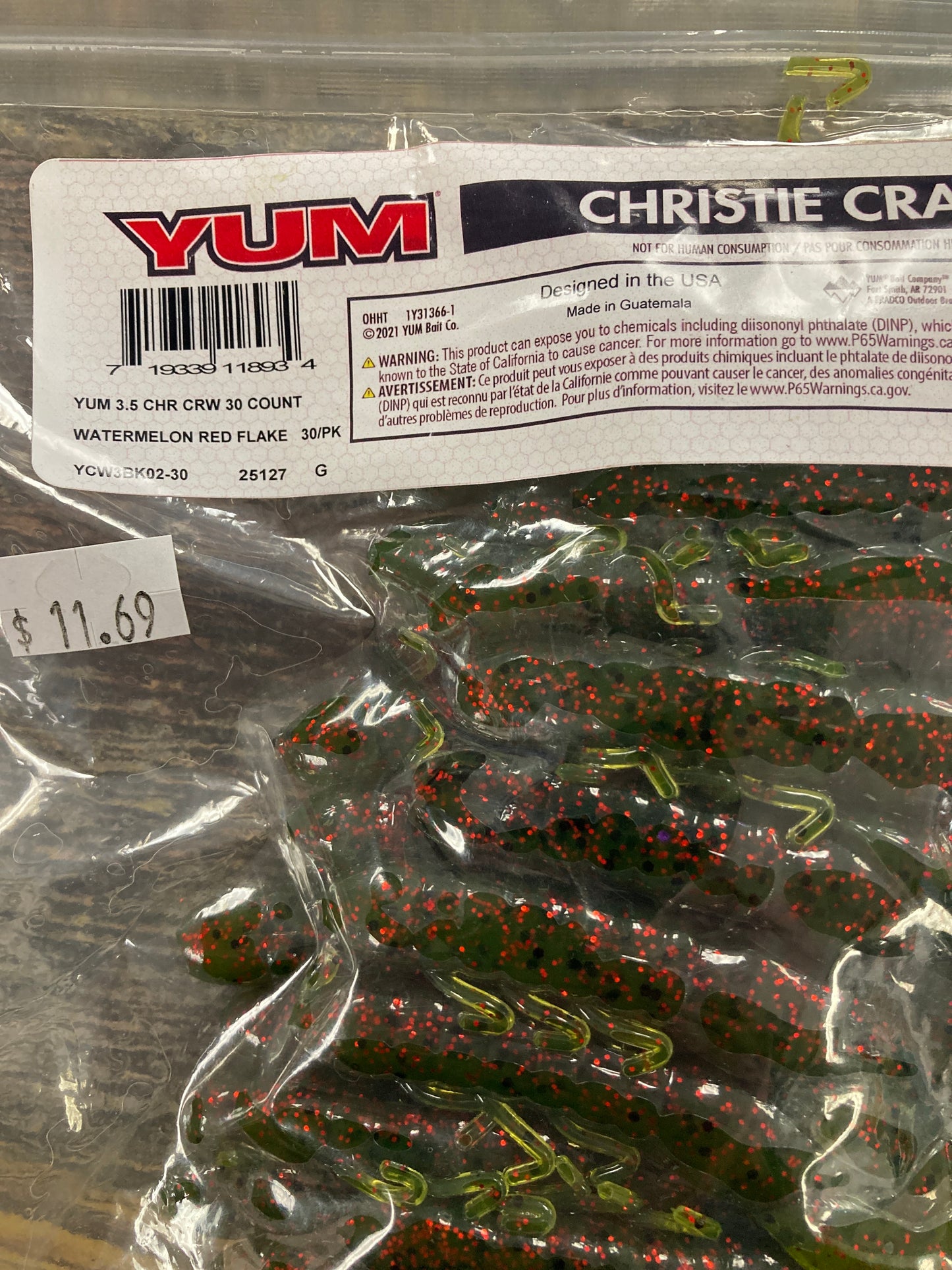 YUM CHRIST CRAAW BULK 3.5 WTM RED FLK