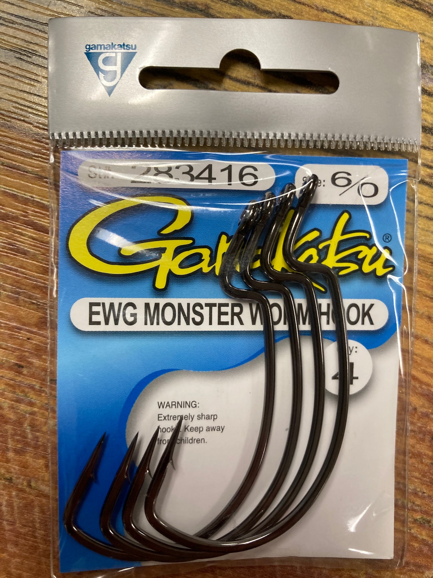 Gamakatsu EWG Monster Worm Hook 6/0