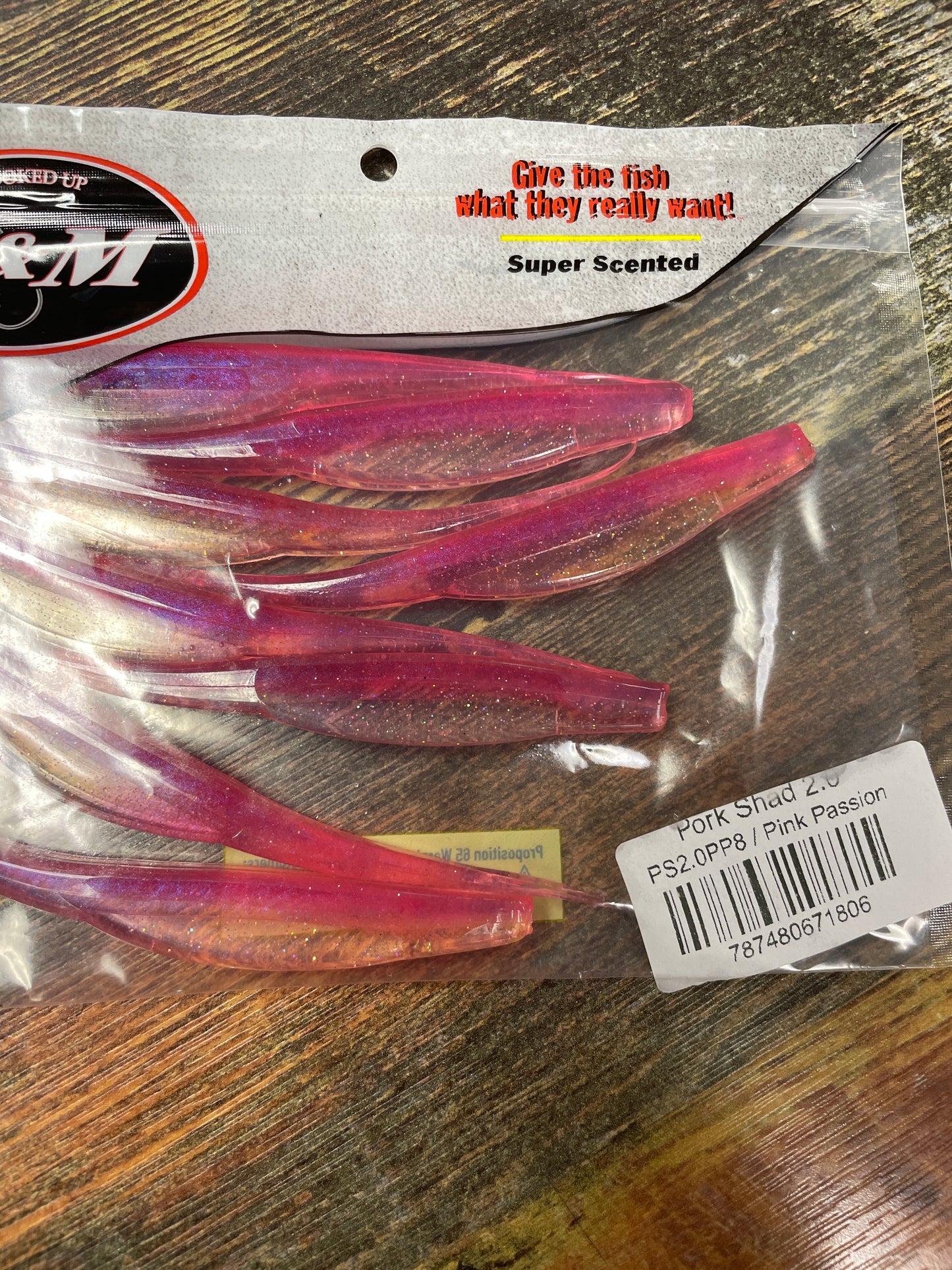 V&M Pork Shad 2.0 Pink Passion