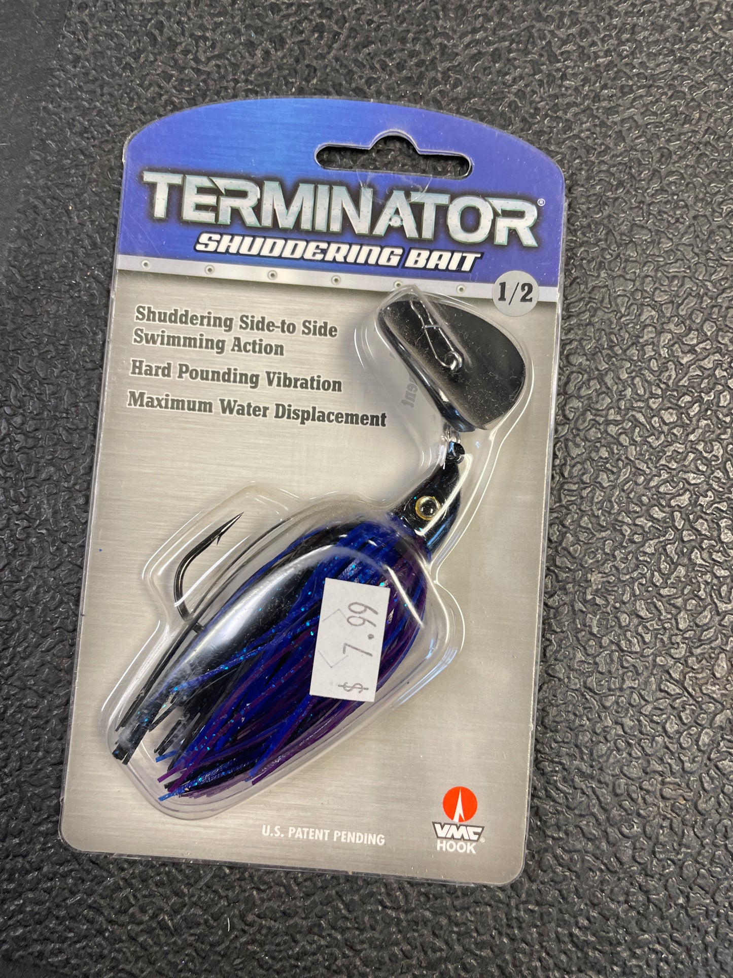 Terminator Shuddering Bait 1/2 oz. Blk Blue Purple