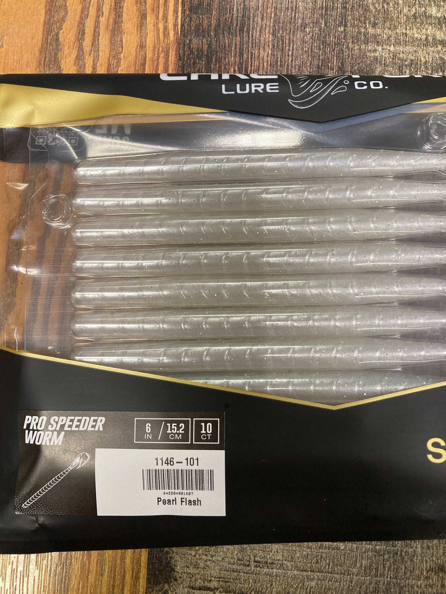 LFL Pro Speeder Worm 6” Pearl Flash