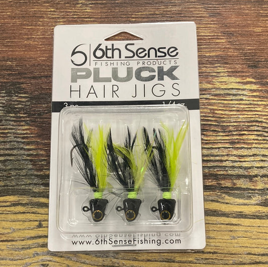 6th sense Pluck Hair jigs 1/4 oz