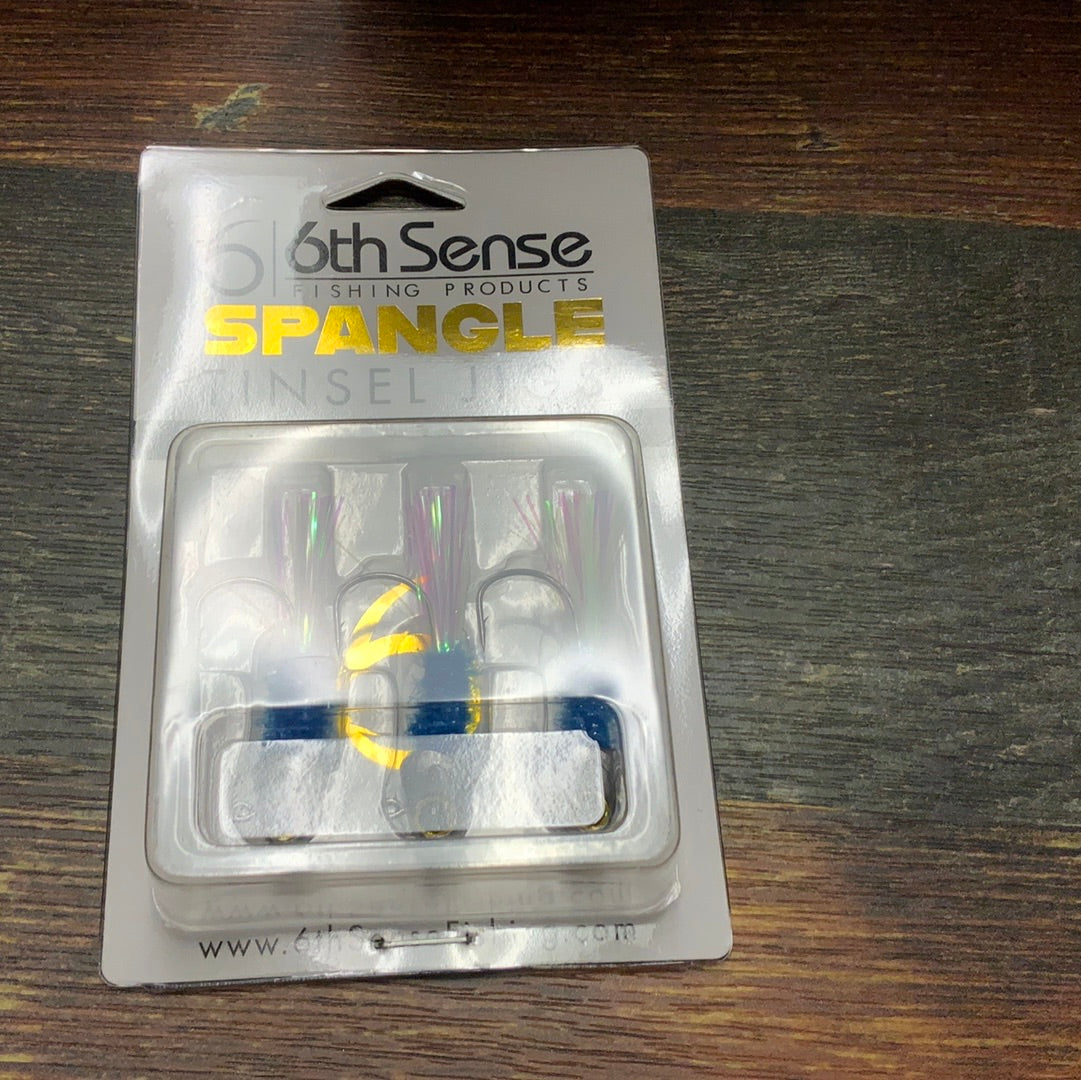 6th Sense Spangel Tinsel Jigs 1/4 oz. Royal Minnow