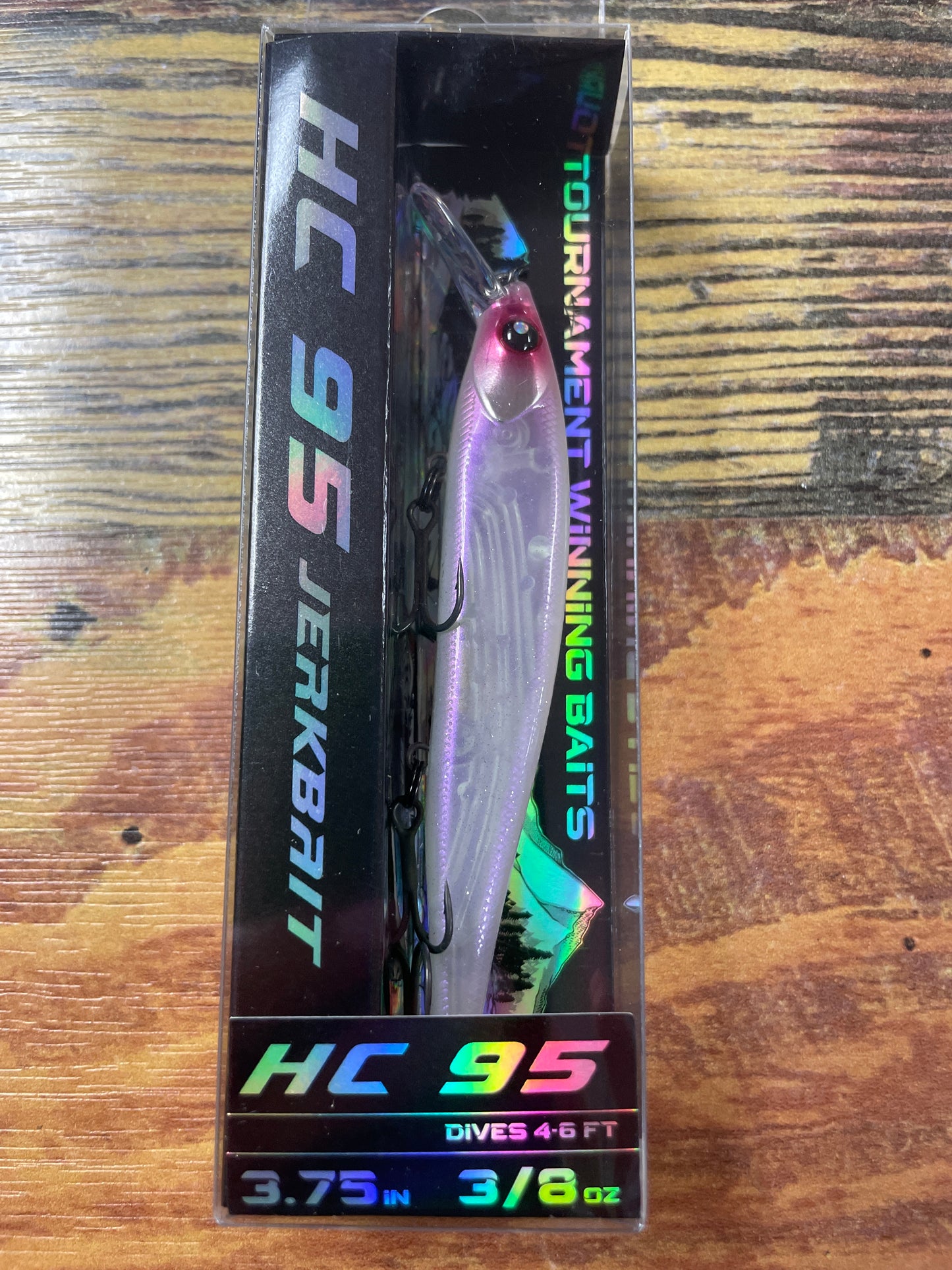 Bassmooch HC 95 Jerkbait 3.75” 3/8oz. Spawn Cherry