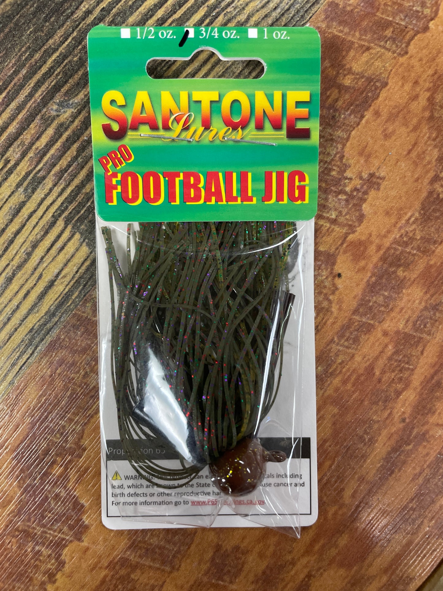 Santone Pro Football Jig 3/4 oz. Bass Candy