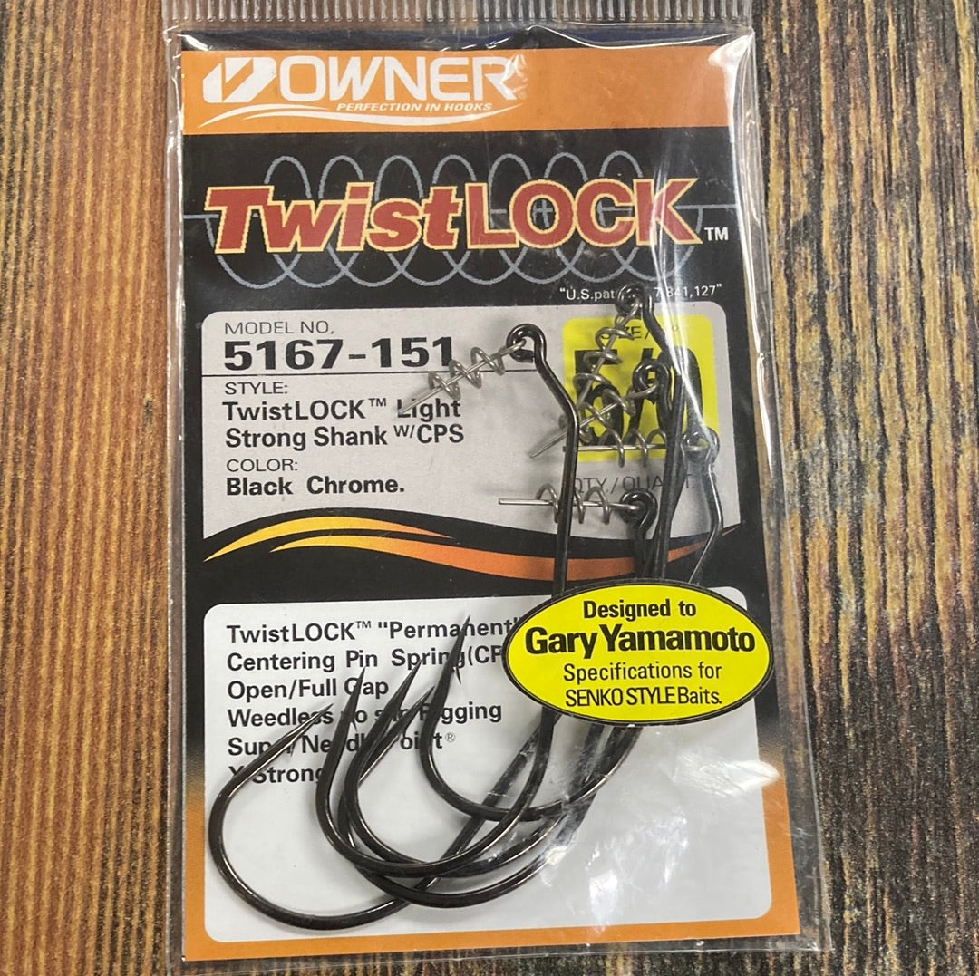 Owner Twist Lock 5/0 Chrome Black