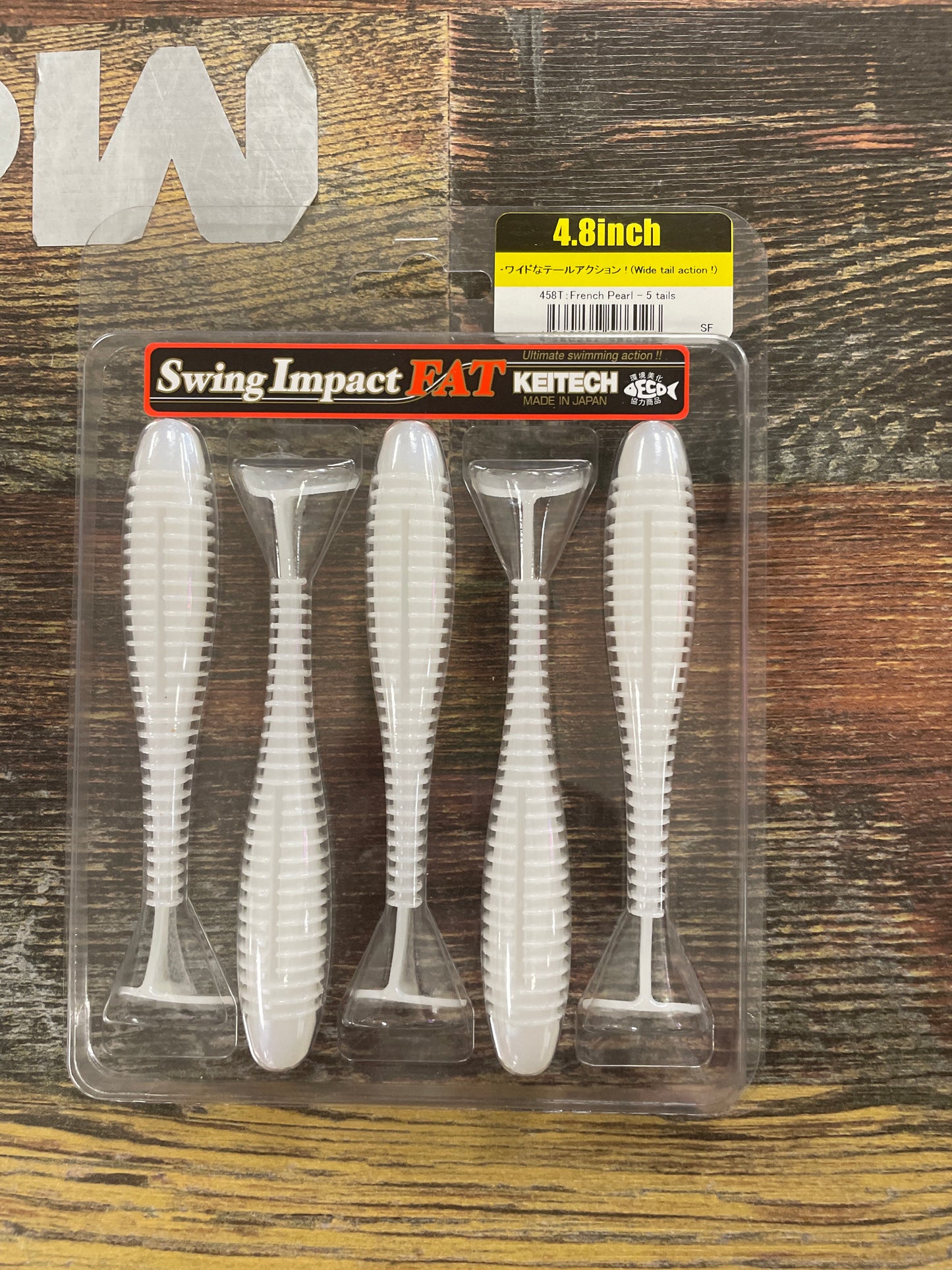 Keitech Fat Swing Impact 4.8" French Pearl