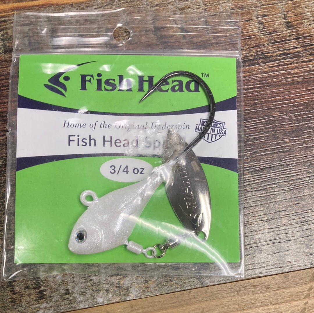 Fish Head Spin 3/4 oz. Pearl White