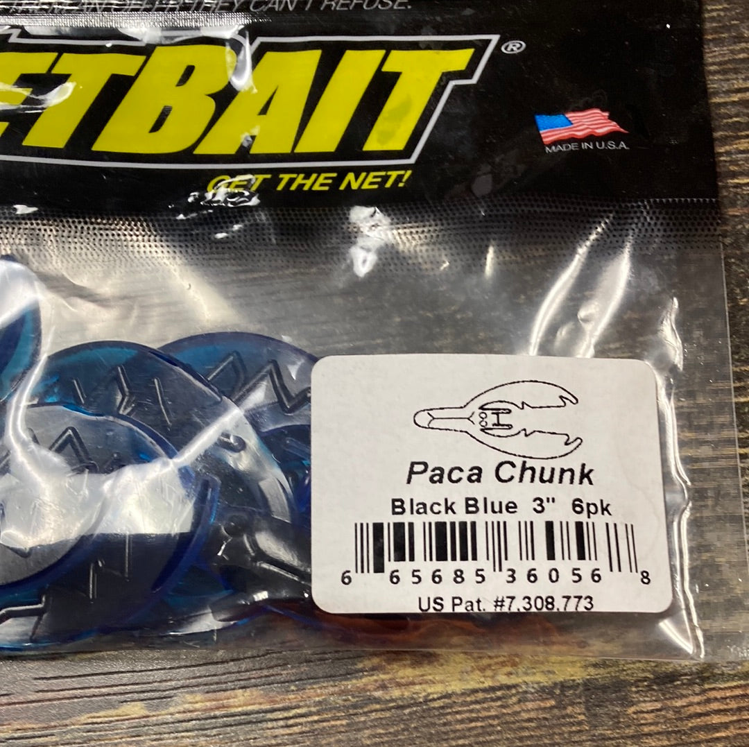 Net Bait Paca Chunk 3” Black/Blue