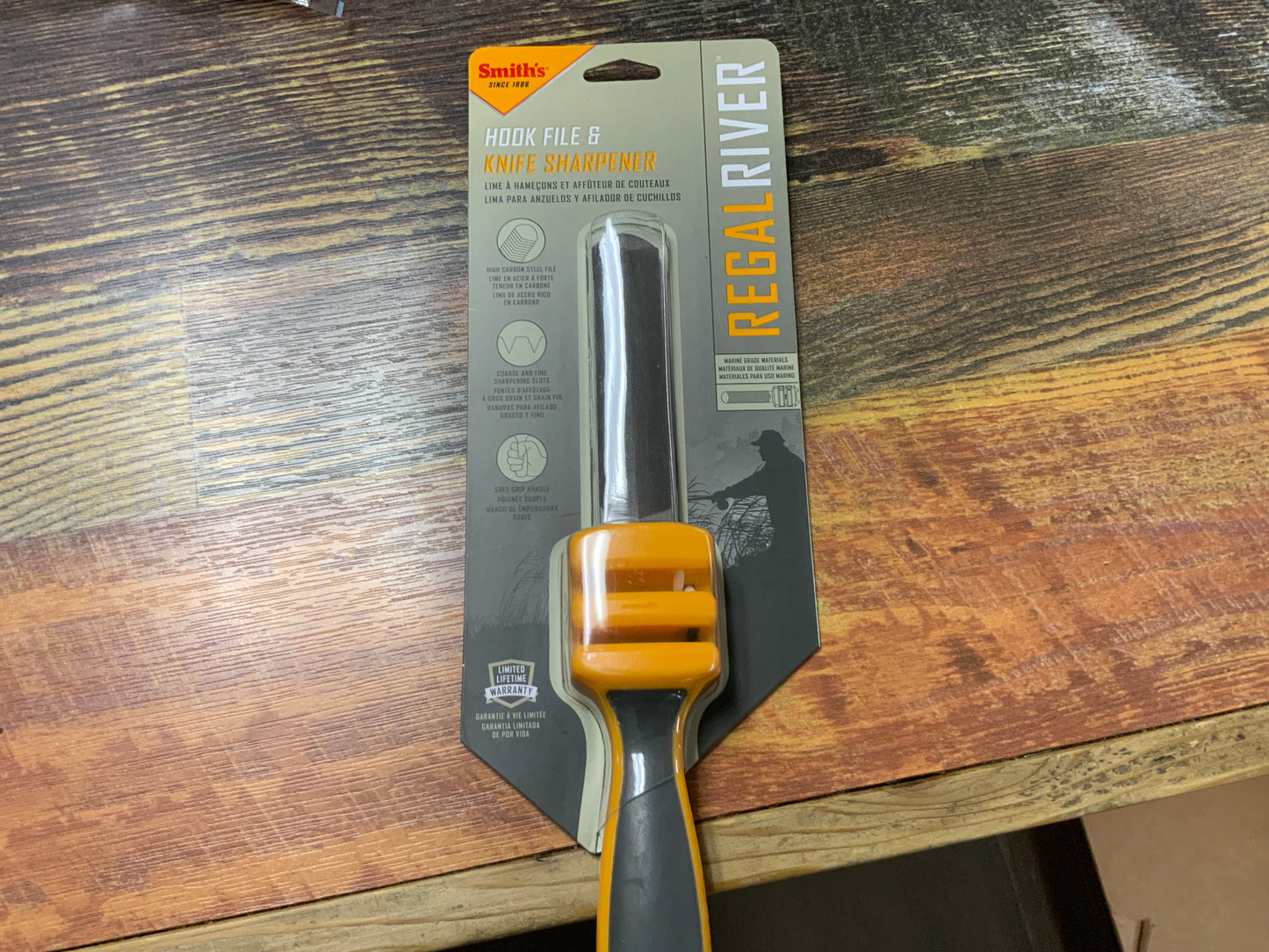 Regal River Hook and Knife Sharpener - Yellow