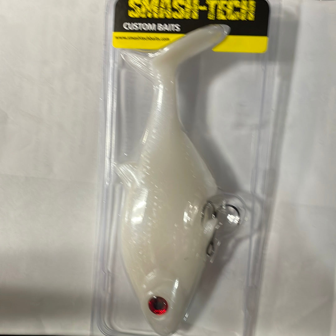 Smash Tech Swimbait 7" Pearl White