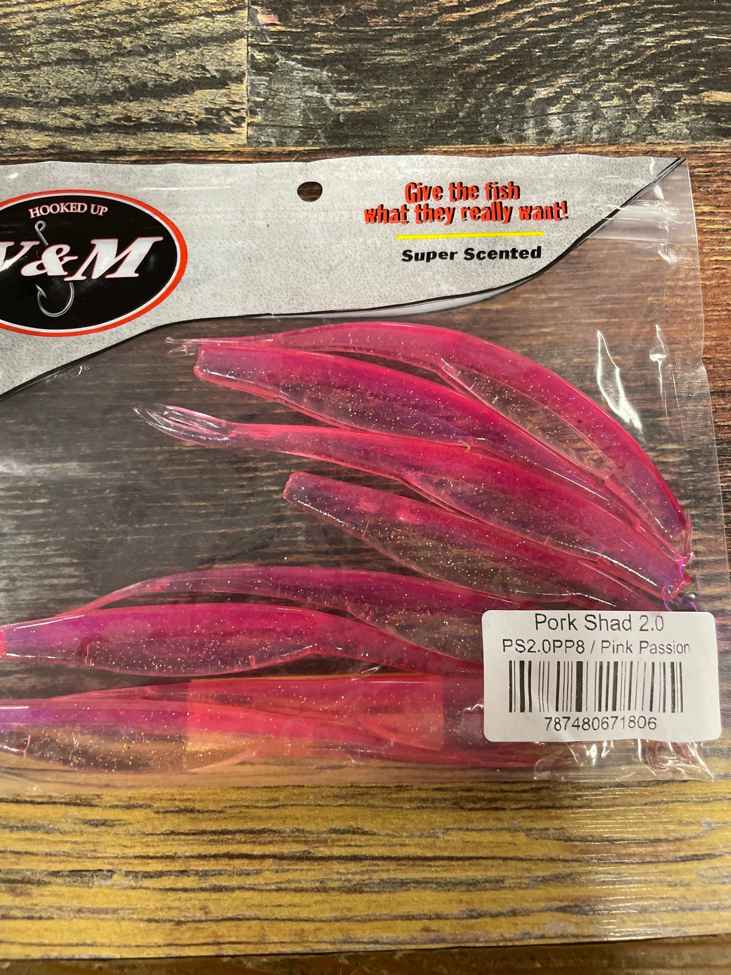 V&M Pork Shad Pink Passion
