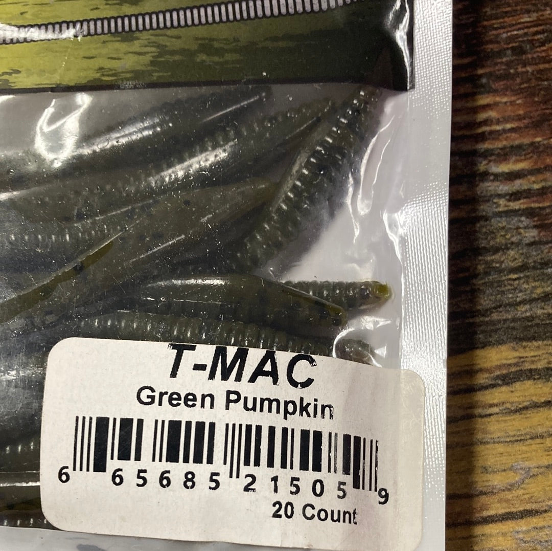 Net Bait T-Mac 6.5” Green Pumpkin