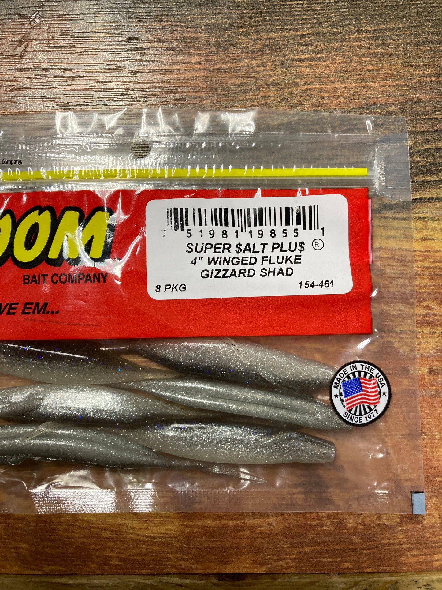 Zoom Winged Fluke 4" Gizzard Shad