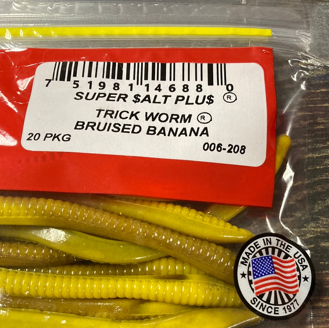 bruised banana fishing lure Zoom Trick Worm
