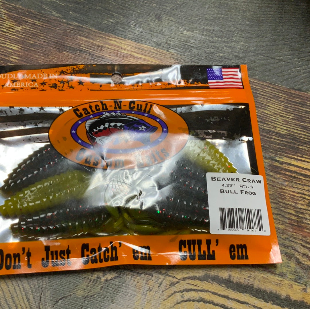 Catch-N-Cull Beaver Craw 4.25” Bullfrog