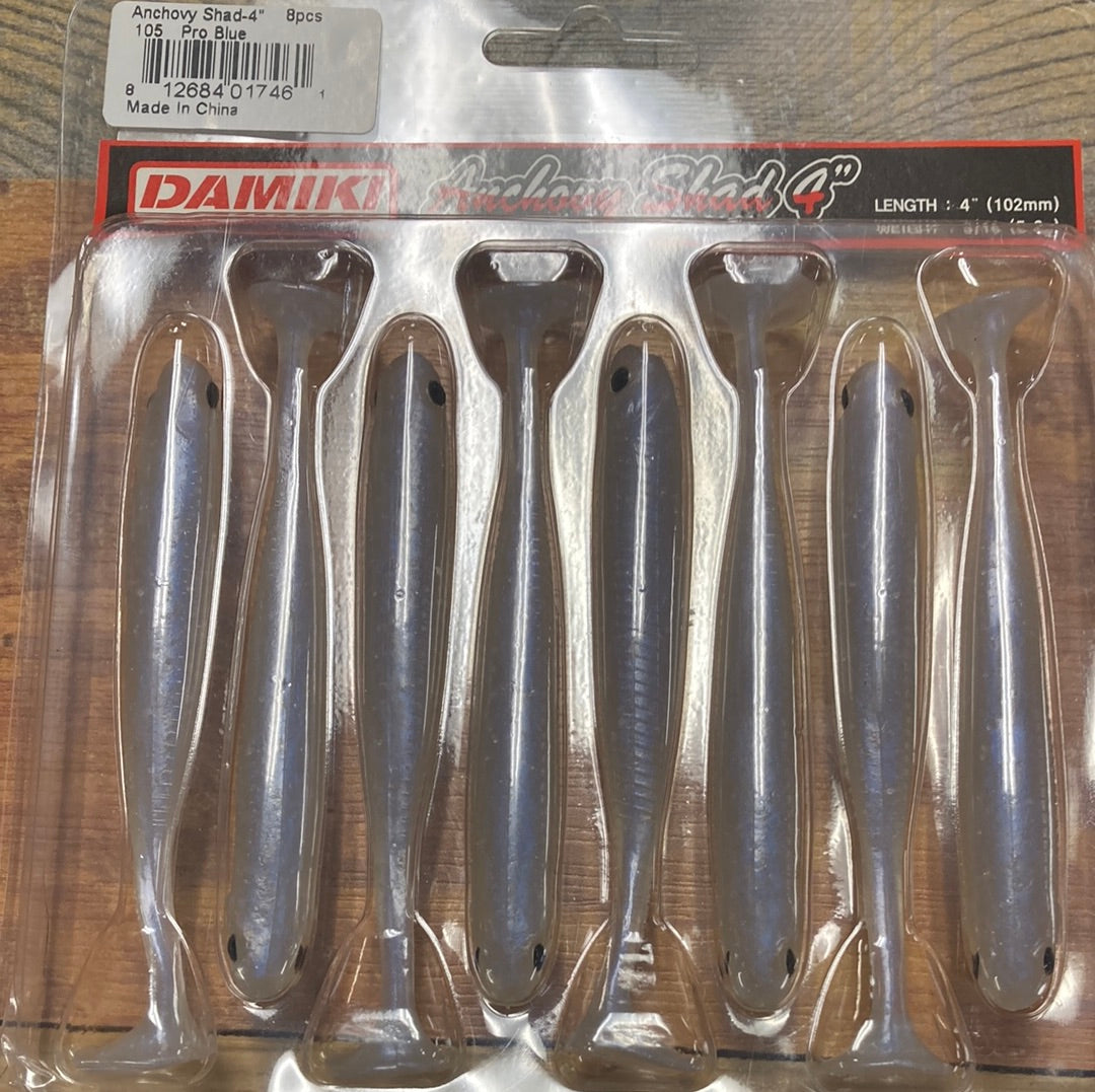 Damiki Anchovy Shad 4” Pro Blue