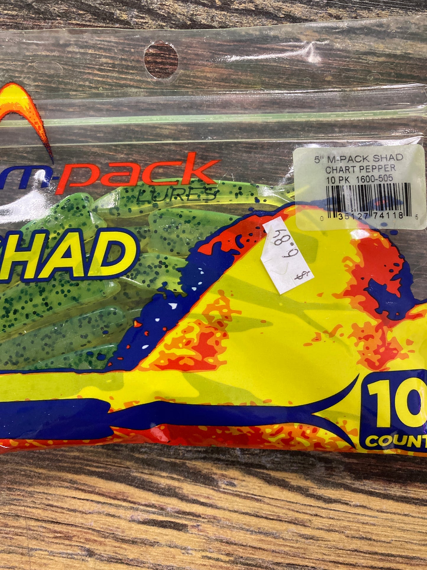 M-Pack Shad 5” Chartreuse Pepper